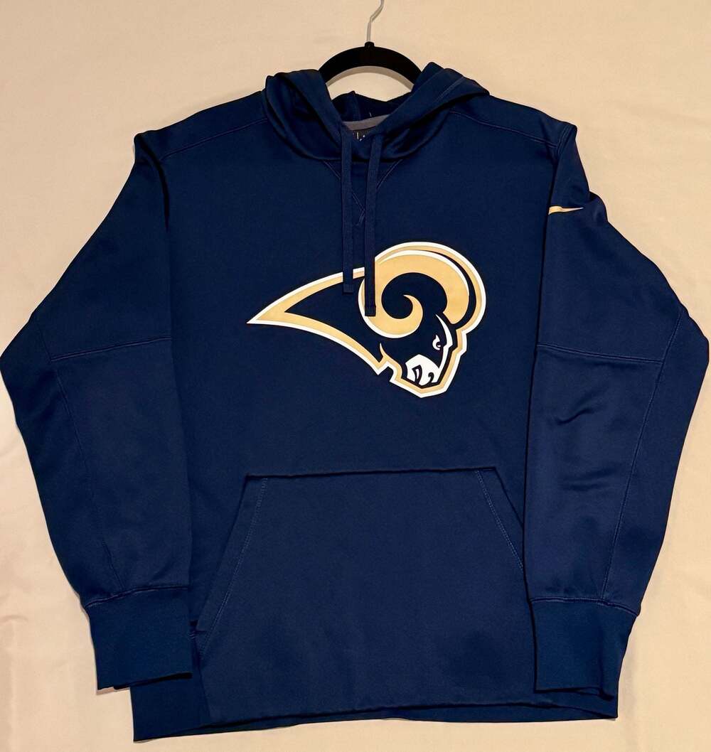 Nike Los Angeles Rams NFL Dri-Fit Pullover Hoodie Blue Size M